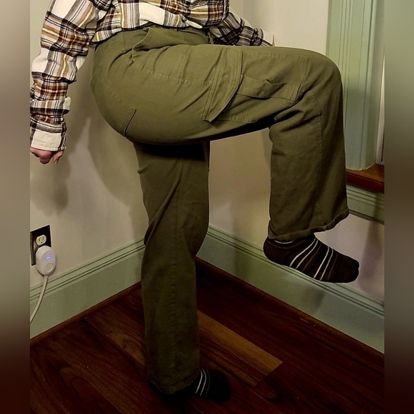 Olive High Waisted Cargo Pants - Picture 3 of 8